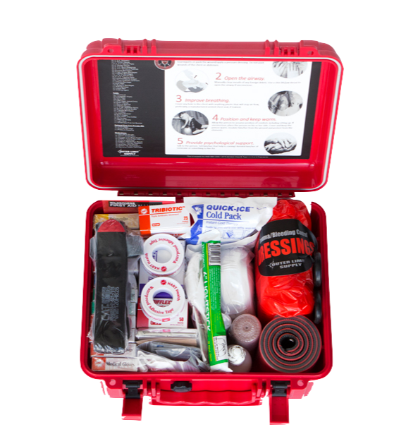 Outer Limit Supply 6500 Series Medical Kit Open, packed with all the essential life-saving gear.