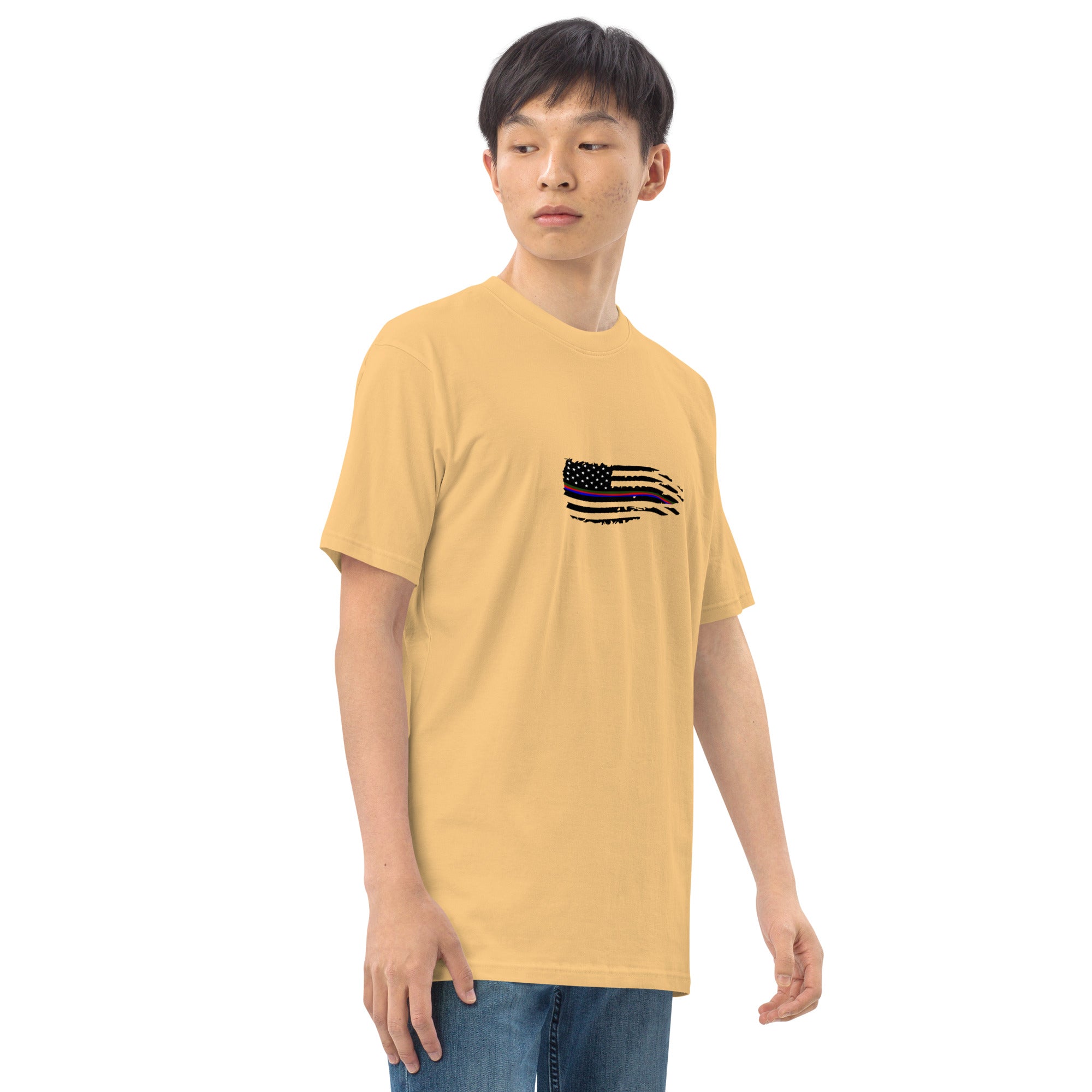 Battered American Flag Premium Heavyweight Tee