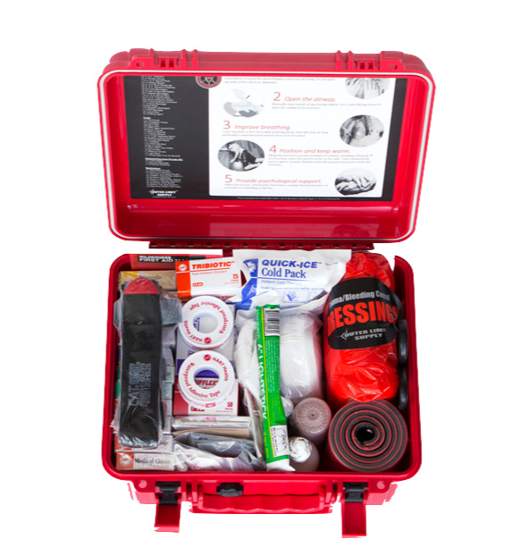 Outer Limit Supply 6500 Series Medical Kit Open, packed with all the essential life-saving gear. 