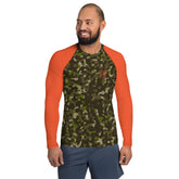 Outer Limit Supply Men's Camo - Orange Logo Rash Guard